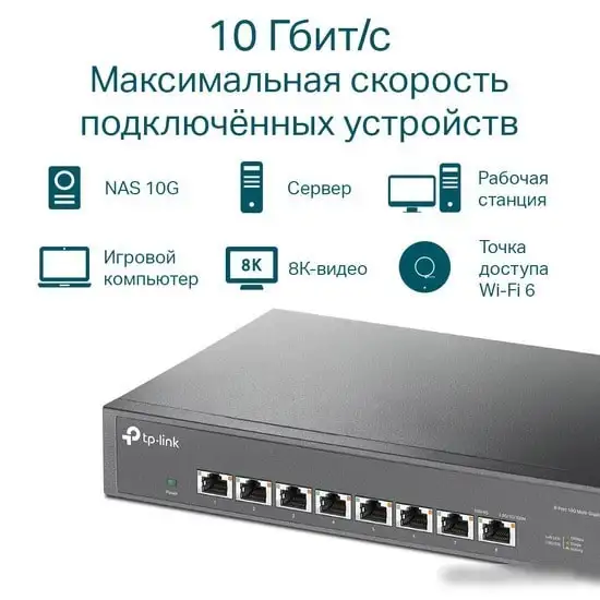 Неуправляемый коммутатор TP-Link TL-SX1008 – фото товара