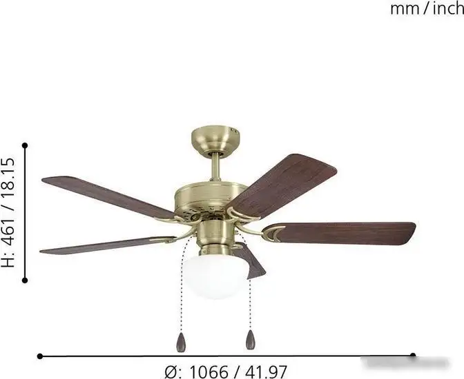 Светильник с вентилятором Eglo Cadiz 35075