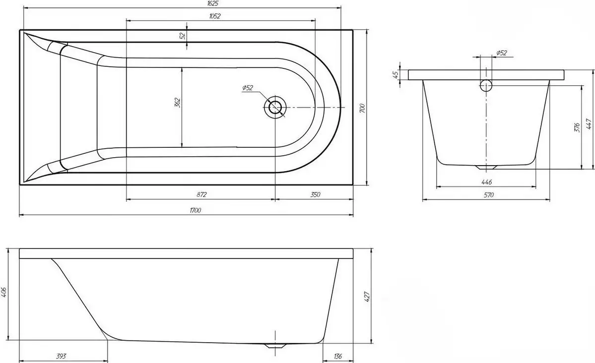 Ванна Asten Readle Orion AR0410-17070 - фото товара