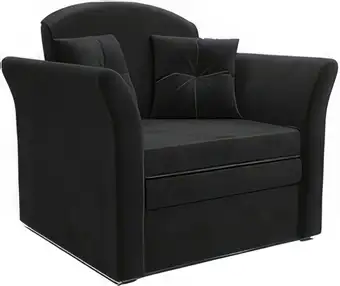 Кресло-кровать Мебель-АРС Малютка №2 (велюр, черный НВ-178 17) – изображение в каталоге