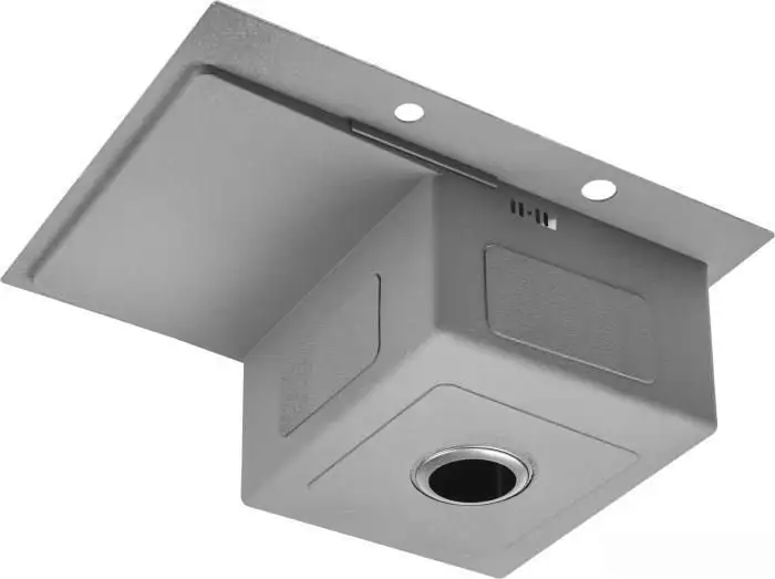 Кухонная мойка Saniteco 6550-L (с сифоном, дозатором и коландером) - фото товара