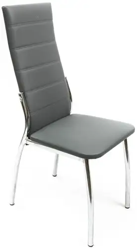 Стул ВВР Прага (серый/хром, экокожа) – изображение в каталоге