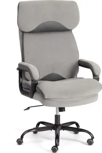 Офисное кресло TetChair Duke metal BL (велюр, серый) – изображение в каталоге