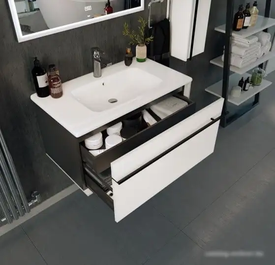 Roca Тумба под умывальник Aneto 60 857429806 (белый/черный) – фото товара