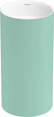 Умывальник Wellsee Chalice Perfection 230620000 (отдельностоящий, без отверстия под смеситель, цвет матовый светло-зеленый/глянцевый белый) - изображение в каталоге
