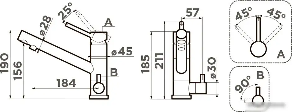 Смеситель Omoikiri Tonami-GB (графит) - фото товара