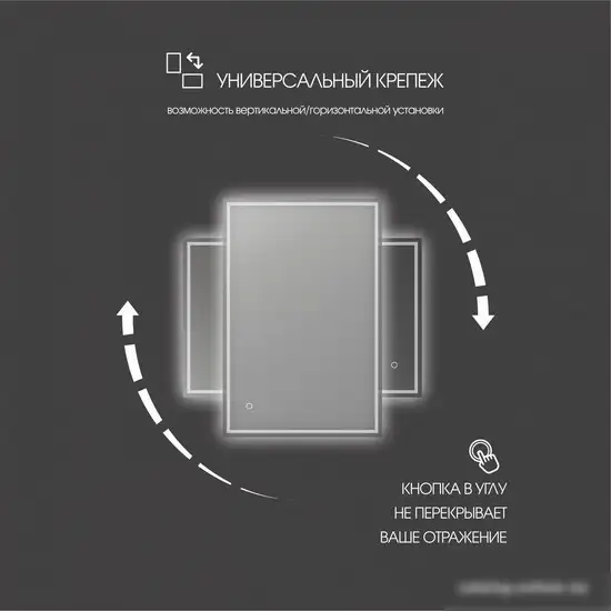 Алмаз-Люкс Зеркало Darwin 12080s-6 120x80 – фото товара