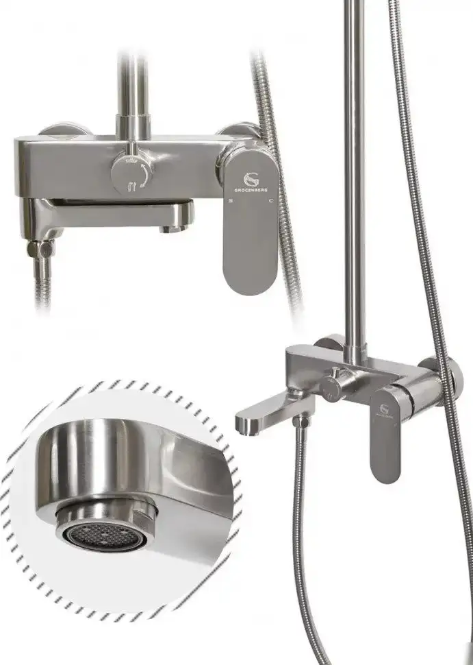 Душевая система Grocenberg GB7011 (никель) - фото товара