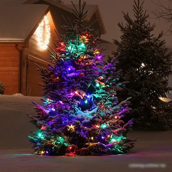 Новогодняя гирлянда Евросвет 400-101 10 м a044074 (мульти с эффектом мерцания) – фото товара