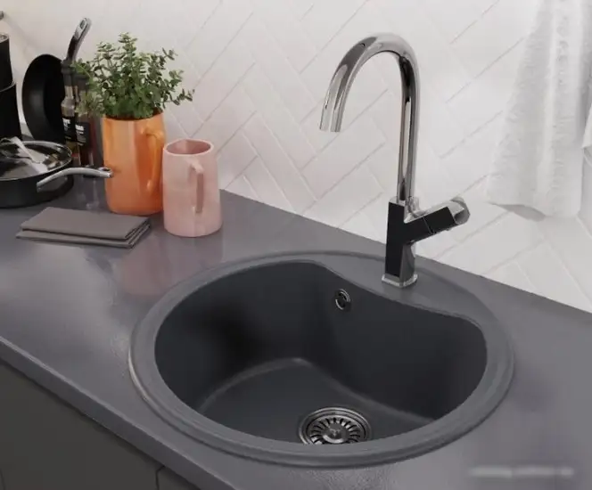 Кухонная мойка Mixline ML-GM09 551804 (антрацит) - фото товара