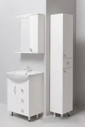 Onika Шкаф с зеркалом Лига 60.01К правый (белый) [206030] – фото товара