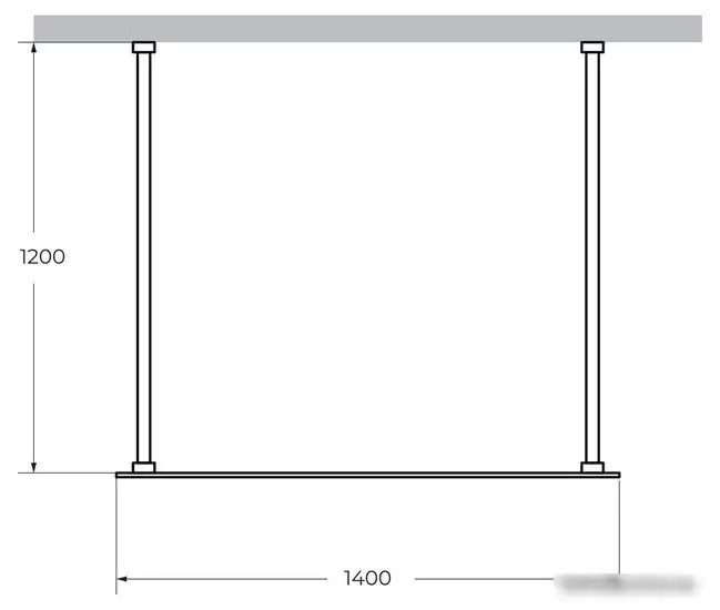 Душевая стенка Cezares LIBERTA-L-2-140-120-C-Cr - фото товара