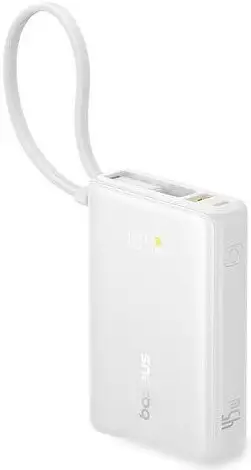 Внешний аккумулятор Baseus Picogo PPPG-1W45C Digital Display Power Bank 45W 10000mAh (белый) – фото товара