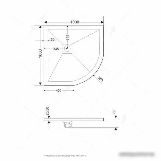 Душевой поддон RGW ST/R-W 16153100-01 100x100 - фото товара