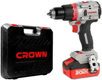 Ударная дрель-шуруповерт Crown CT21127HMX-4 BMC (с 2-мя АКБ, кейс) – изображение в каталоге