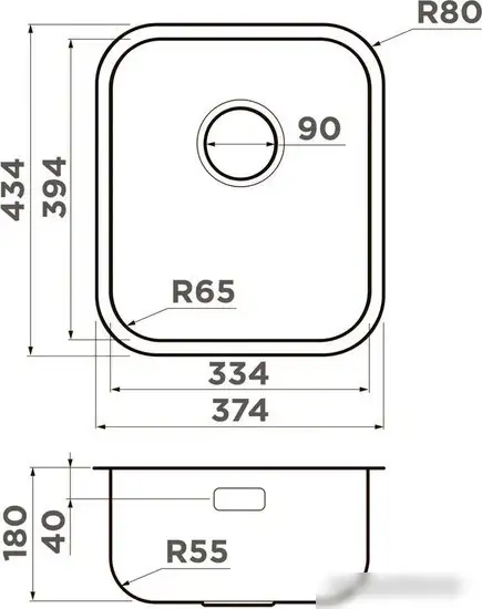 Кухонная мойка Omoikiri Omi 38-U/I-IN 4997435 (нержавеющая сталь) - фото товара
