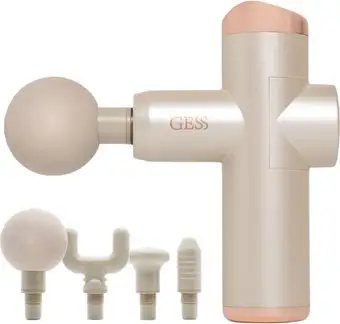 Перкуссионный массажер Gess Revolver GESS-877 Mini (бежевый) – изображение в каталоге