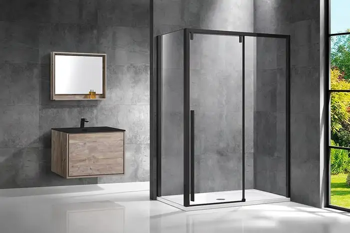 Душевой уголок Vincea Lugano VSR-1L1012CLB-1 (черный/прозрачное) - фото товара