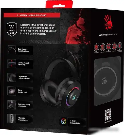 Наушники A4Tech Bloody G521 (черный) – фото товара