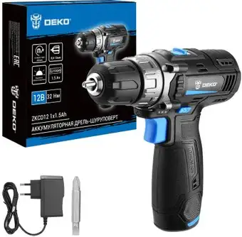 Дрель-шуруповерт Deko ZKCD12 084-1008 (с 1-им АКБ) – изображение в каталоге