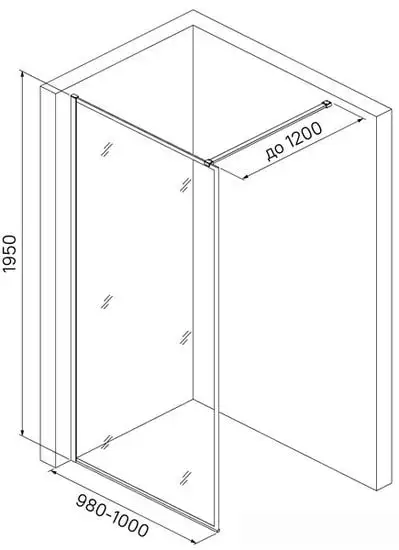 Душевая стенка IDDIS Slide SLI8BS1i23 - фото товара