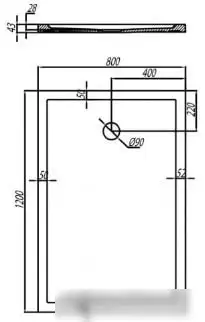 Душевой поддон Акватон Калифорния 120x90 - фото товара