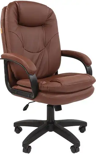 Офисное кресло CHAIRMAN 668LT N (черный пластик/экопремиум коричневый) – изображение в каталоге