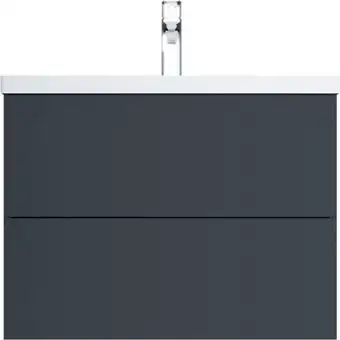 AM.PM Тумба под умывальник Gem 75 M90FHX07522GM (2 ящика, графит) – изображение в каталоге