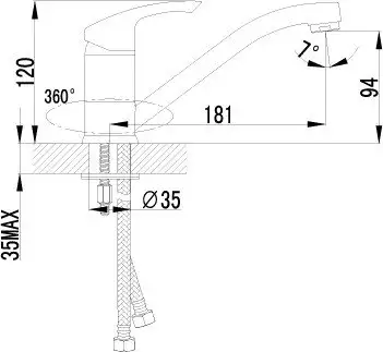 Смеситель Lemark plus STRIKE LM1104C - фото товара