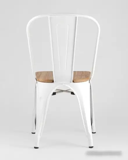 Стул Stool Group Tolix wood (белый глянцевый) – фото товара