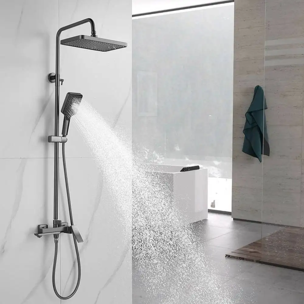 Душевая система Shevanik S4436T (оружейная сталь) - фото товара