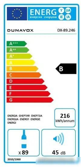 Винный шкаф Dunavox DX-89.246TB — фото товара