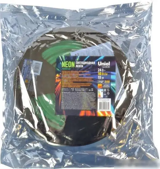 Гибкий неон Uniel ULS-N11-2835-120LED/m-8mm-IP67-DC24V-10W/m-15M-GREEN – фото товара