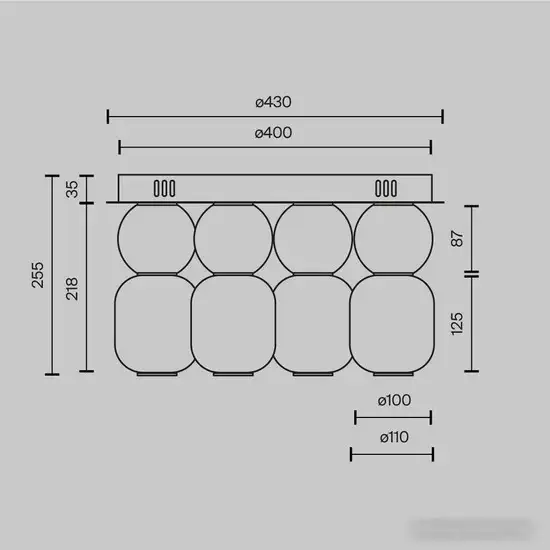 Люстра средней высоты Maytoni Drop MOD273CL-L60G3K – фото товара