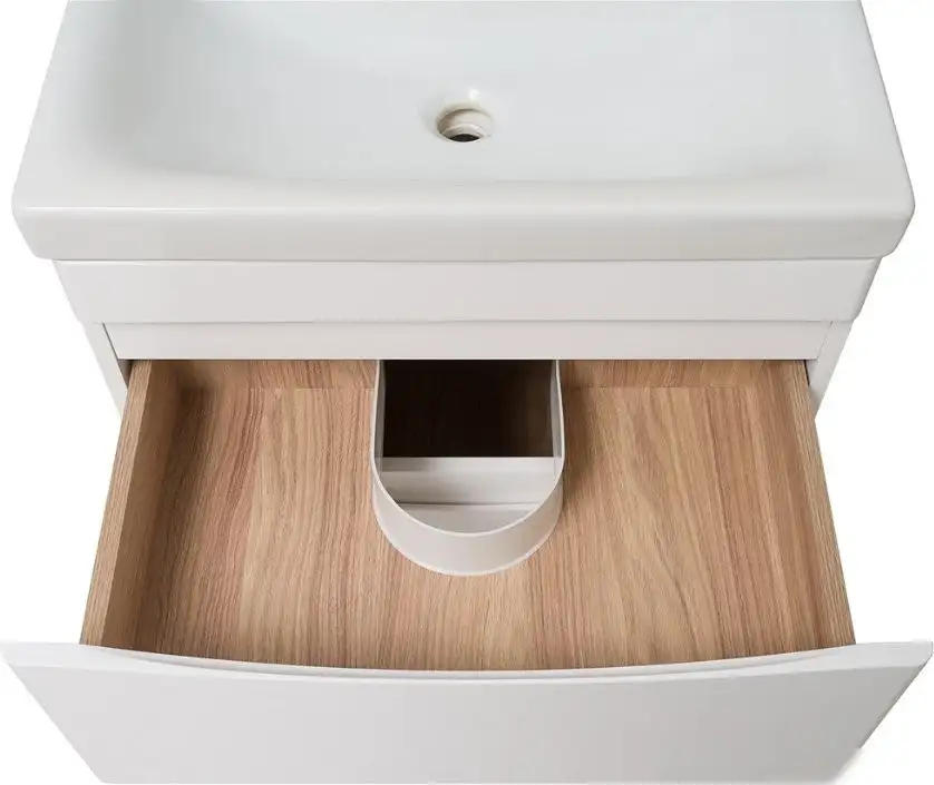 Runo Тумба с умывальником Runo Афина 60 + Moduo 60 (напольная, белый) – фото товара