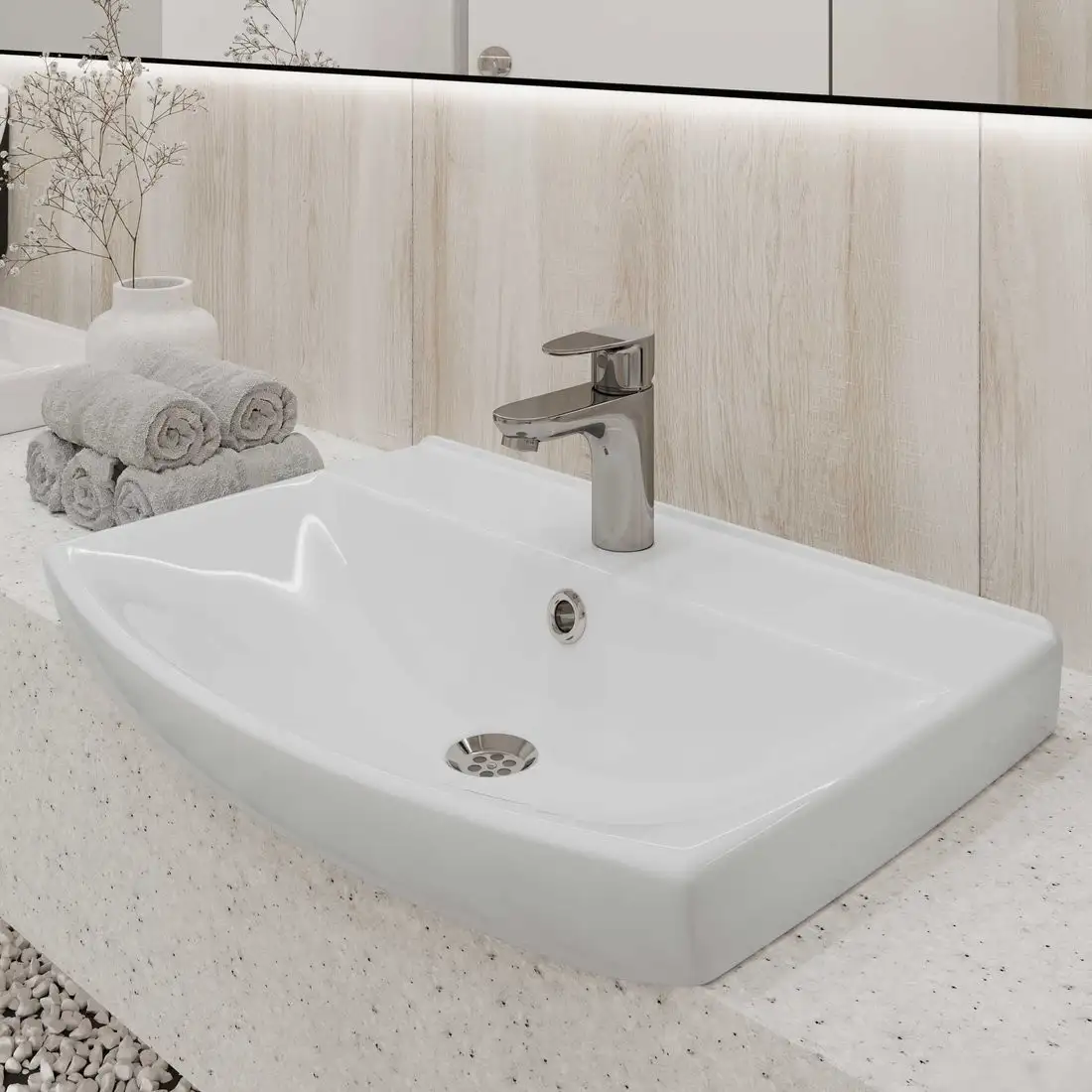 Умывальник Керамин Мебельный Клермонт 60 (с отверстием и креплением) - фото товара