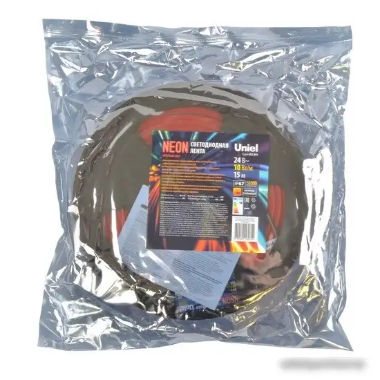 Светодиодная лента Uniel ULS-N11-2835-120LED-m-8mm-IP67-DC24V-10W-m-15M-RED – фото товара