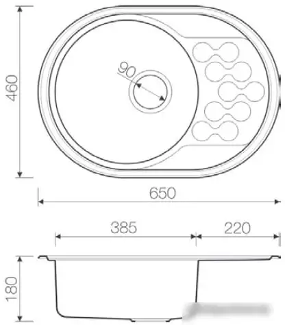 Кухонная мойка Omoikiri Kasumigaura 65-IN - фото товара