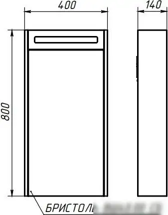 Belux Шкаф с зеркалом Бристоль ВШ 40 (1, белый глянцевый) – фото товара