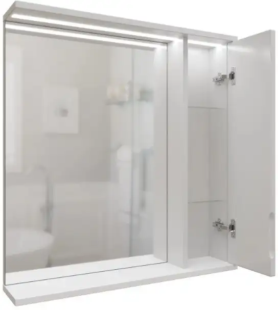 Mixline Шкаф с зеркалом для ванной Лайн 60 553011 (правый, с подсветкой) – фото товара