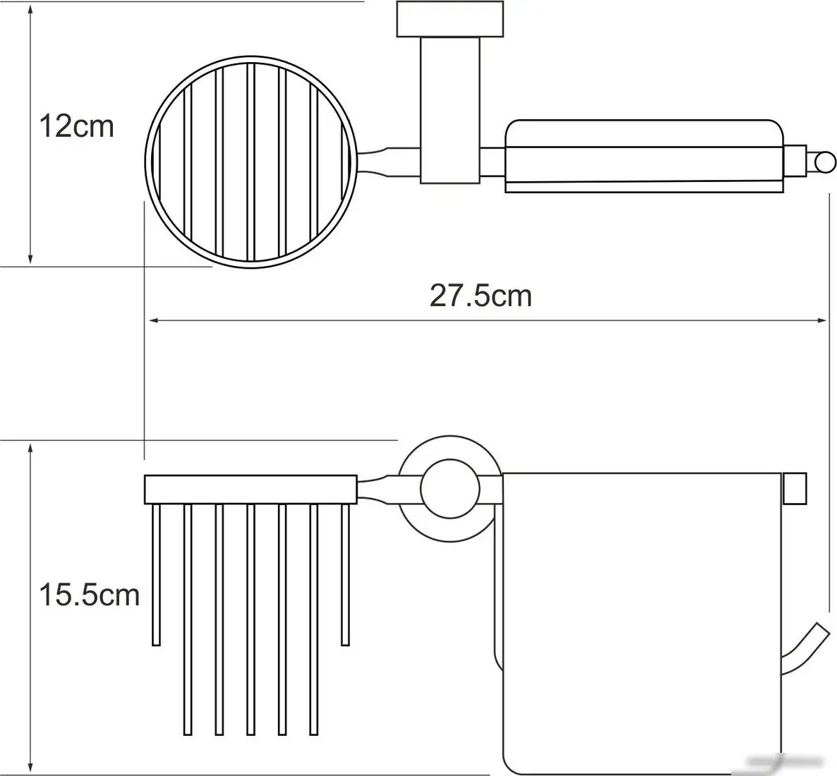 Держатель для туалетной бумаги и освежителя Wasserkraft Donau K-9459 – фото товара