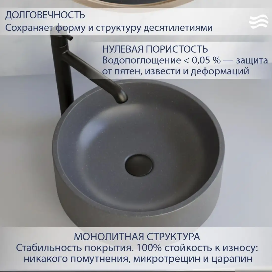 Умывальник Lauter Laguna 21L403G (Grey) - фото товара