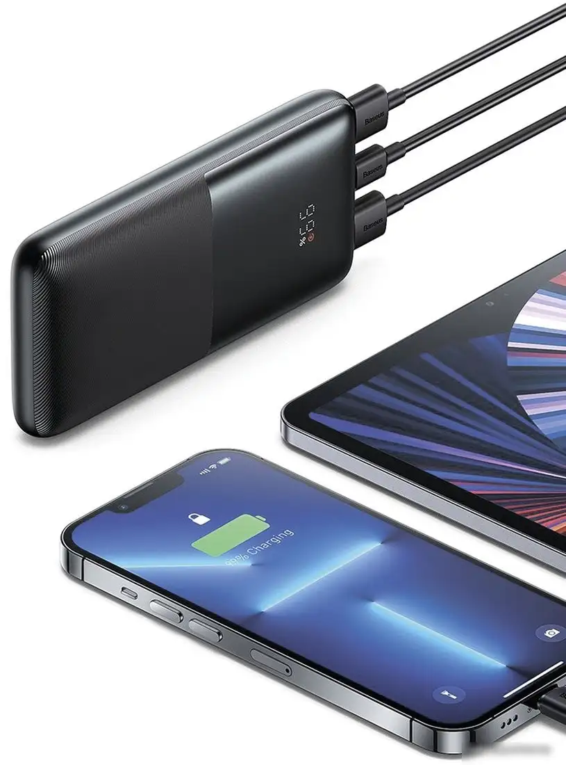 Внешний аккумулятор Baseus Bipow Pro Digital Display Fast Charge 20W Overseas Edition 10000mAh (фиолетовый) – фото товара