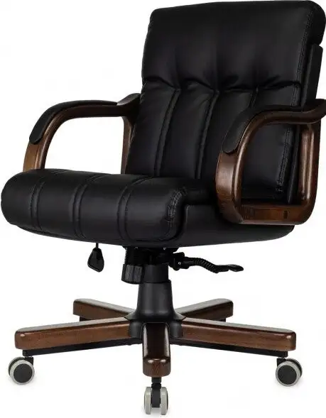 Офисное кресло Бюрократ T-9932W-LOW-Eco (черный, экокожа) – фото товара