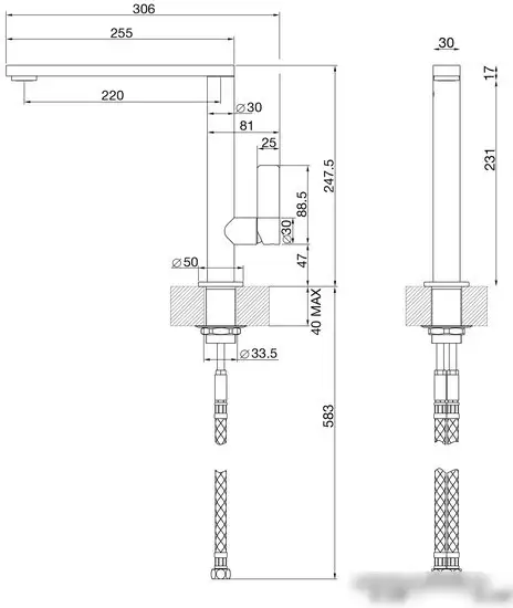 Смеситель Smeg M16CSP (стальной) - фото товара