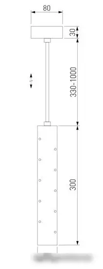 Люстра средней высоты Elektrostandard 50214/1 LED (хром) – фото товара