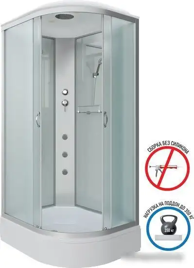 Душевая кабина Niagara NG-33084-14LG 100x80 (матовое стекло) - фото товара