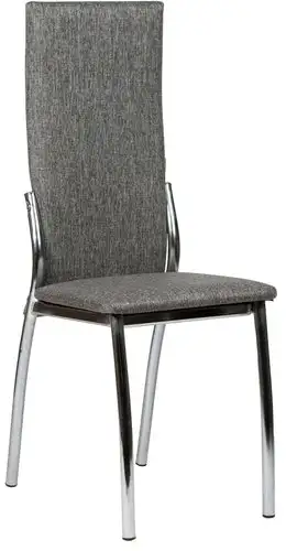 Стул ВВР Оскар (серый/хром, рогожка)