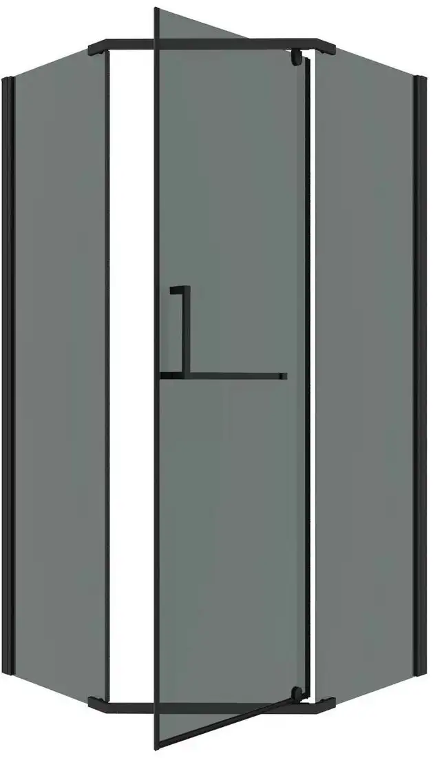 Душевой уголок Grossman Pragma 100x100x195 302.K33.03.1010.21.10 (черный матовый/тонированное стекло) - фото товара