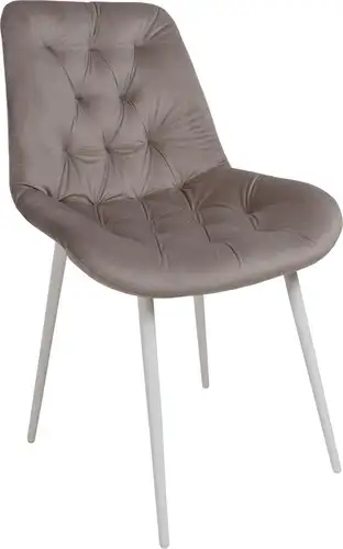 Стул Алвест Av 435 (светло-коричневый бархат H-61/белый) – изображение в каталоге